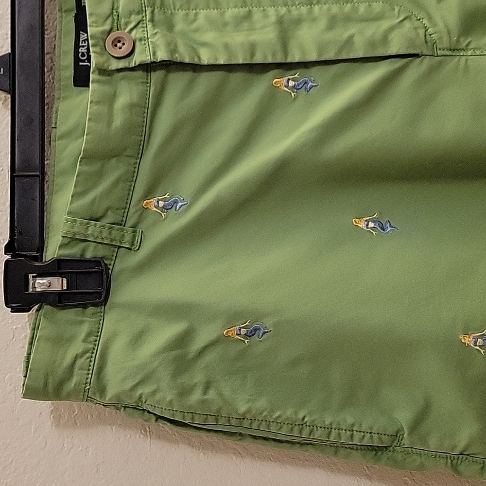 J. Crew Flat Front Shorts - Green - 33w - Picture 2 of 13